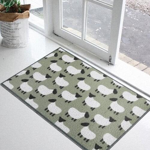 Modern Home Door Mat Living Room Mat PVC Anti-slip Mat Custom Can Be Cut Entrance Door Mat Carpet Hallway Silk Loop Mat Carpet