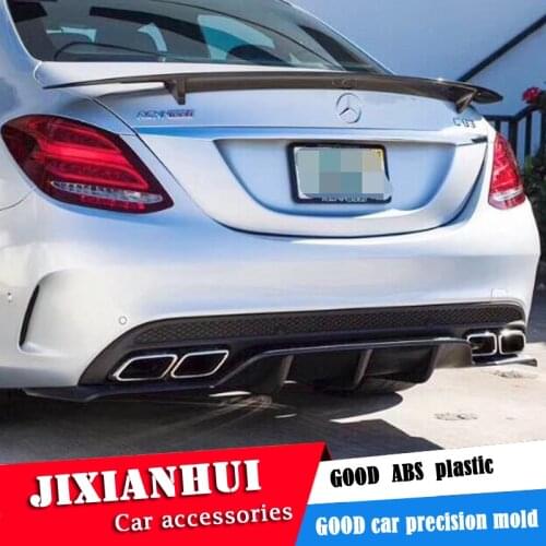 For W213 Spoiler 2016-2018 Mercedes-Benz W213 GS E-class E200 E260 Spoiler ABS plastic Material Car Rear Wing Color Rear Spoiler