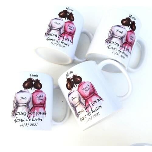 1pcs lot Customized wedding Bride Bridesmaid gift Ceramic mug cup Annivesary Graduation souvenirs sister mom Birthday gifts