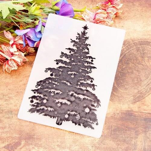 10.5x14.8 Easter Tree Embossing Folders Plastic Scrapbooking DIY Template Fondant Cake Photo Album Card Making Easter Gift