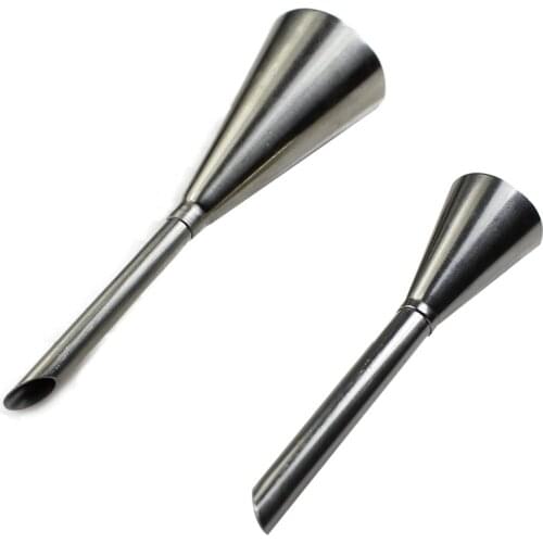 2pcs Cream Icing Piping Nozzle Tip Stainless Steel Puff Nozzle Tip Set Pastry Decor Gift Sugarcraft Decorating Tool ZH057