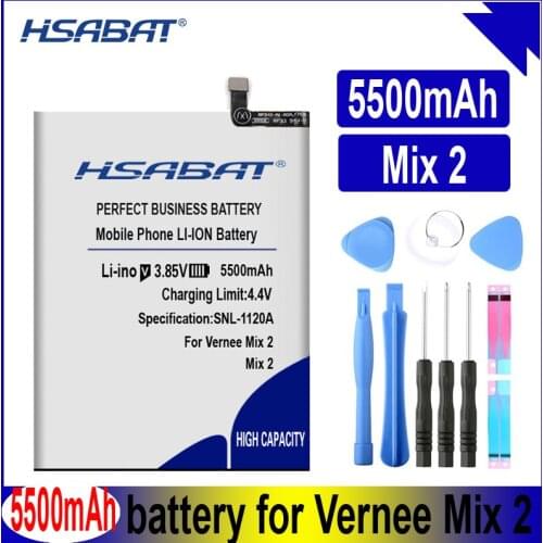 HSABAT Mix 2 5500mAh Mobile Phone Battery for Vernee Mix 2 Batteries