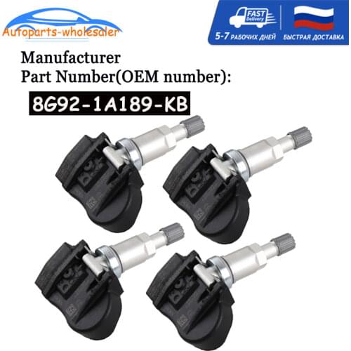 4 pcs/lot Car 8G92-1A189-KB 8G921A189KB For Ford Galaxy S-Max Mondeo TPMS Tire Pressure Seansor Monitor TPMS Sensor 433MHZ