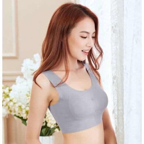 Sexy stretch slim midriff activity camisole seamless wire free push up bra women skinny casual vest fitness sports bralette lady
