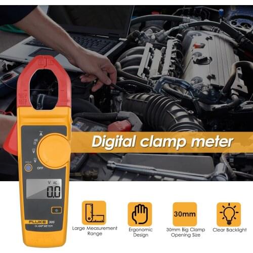 Fluke F302+ Digital Current Clamp Meter Pliers Ammeter Resistance Tester AC Amperimetric Clamp Multimeter Ammeter