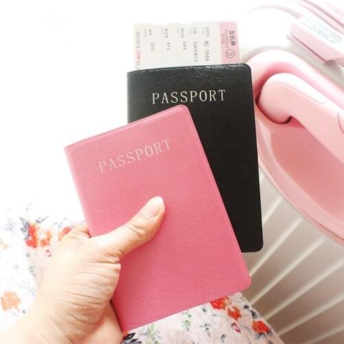 Travel Accessories Passport Holder Cover Organizer Card Fashion Solid PU Leather Storage Case Women Busines Credit Wallet