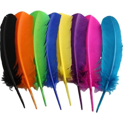 Beautiful 100pcs/lot Turkey Feathers 25-30CM 10-12inch Party Craft Wedding Christmas Jewelry DIY Decoration Plume