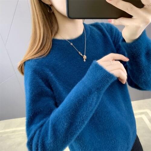 Maomao round collar cultivate morality of new fund of 6737 autumn winters is pure color set of first ladies' sweater 39