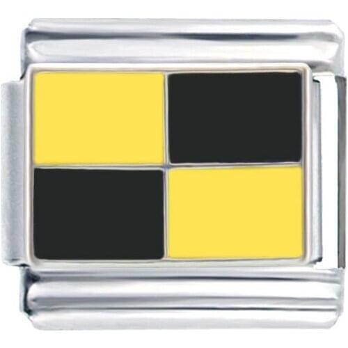 International Nautical signal Flag Letter L Charm links Navy Ship Maritime Signal Alphabet Italian charms bracelet fit Zoppini