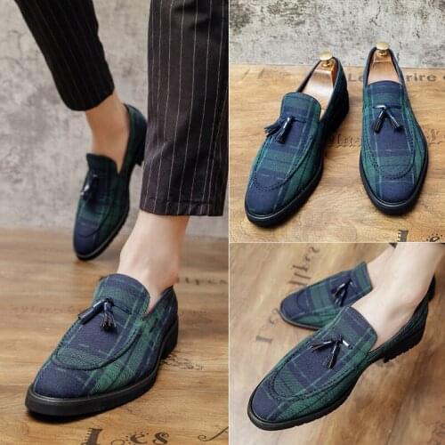 Plus size 38-48 shoes mens original summer business shoes comfortable and breathable denim shoes driving Mocha shoes flat shoes