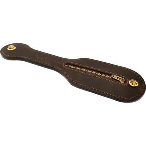 New Leather Racket Boston Coin Coin Pocket Thick Leather Men and Women Defense Multi-Functional Edc Storage