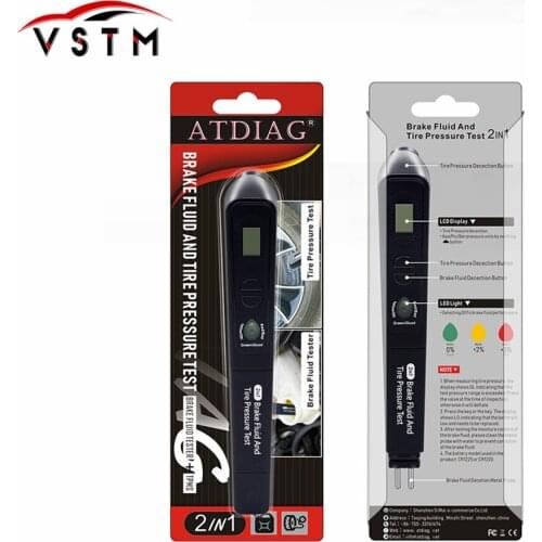 Newest Brake fluid oil Tire Pressure TPMS tester pen 2in 1 Brake Fluid tester and Digital Tire Pressure Gauge 2in1