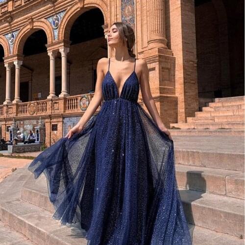 2019 New Evening Dresses Spaghetti Straps Sleeveless Backless Plus Size A Line Prom Gowns Custom Made Special Occasion Dress