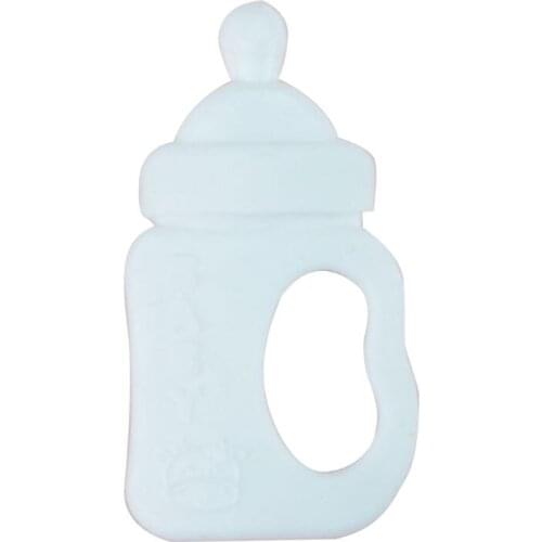 2021 New Cartoon Milk Bottle Shape Baby Teether Silicone Chewing Teething Nursing Soother