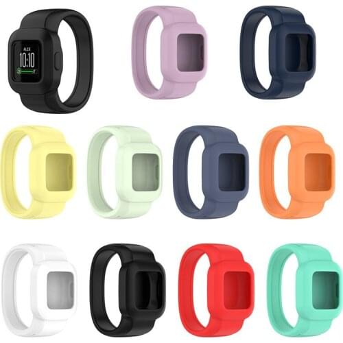 Wristband Silicone No Buckle Watch Band Strap Watchband Sports Replacement for Garmin Vivofit jr.3 Solid color