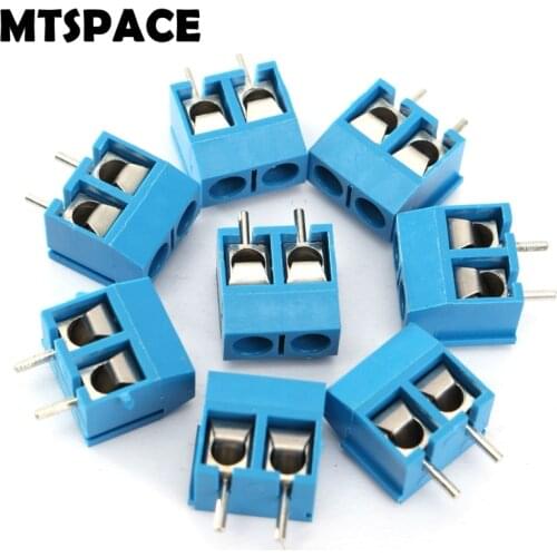 MTSPACE 20pcs/Set 2 Pin Plug-in Screw Terminal Block Connector 5.08mm Pitch Connectors Terminals Blocks 300V/16A