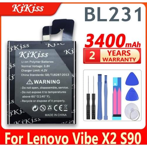 3400mAh BL231 Mobile Phone Replacement Battery For Lenovo VIBE X2 X2-TO X2-CU S90 S90t S90e S90U BL 231 Batterie