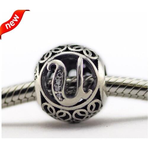 Fit Pandora Bracelets Vintage U Letter Charms Beads Original 925 Sterling Silver Women Jewelry DIY Making Kralen Wholesale