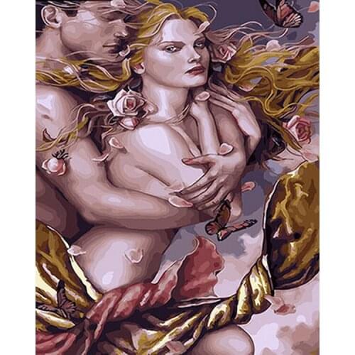 Frameless painting by numbers diy picture oil painting on canvas for home decor animal painting 4050 sir and lady