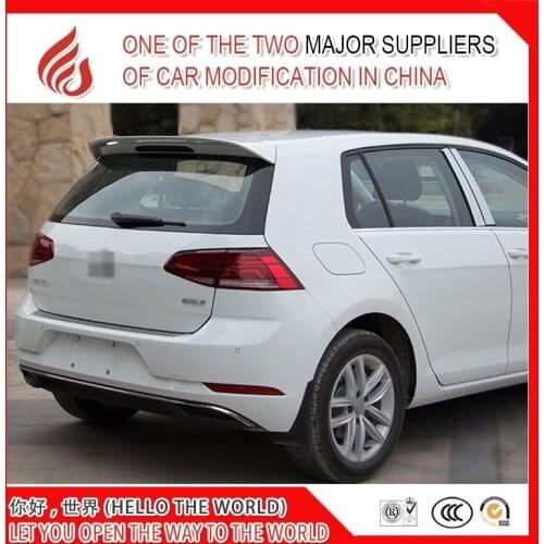 High quality ABS black white or primer unpainted color car car rear wing roof spoiler for Golf 7 2015 2016 2017 2018