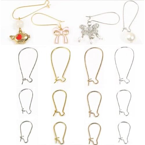 100Pcs/Lot High Quality Gold Silver Rhodium Color Earring Clasps Hooks Stud EarWires Findings For DIY Jewelry Making Accessories