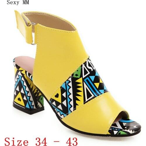 Women High Heel Sandals Shoes Woman High Heels Gladiator Sandals Pumps Plus Size 34 - 40 41 42 43