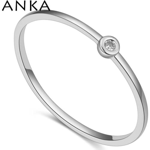 ANKA small round shape stone women imitation diamonds rings for engagement made with high quality cubic zirconia #129819