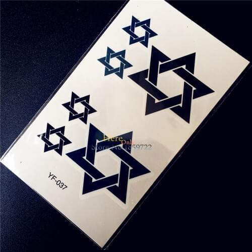 Star Bracelet Temporary Tattoo For Kids Makeup Tips Waterproof Fake Black Tattoo Star HYF-037 Kids School Tatoo Totem Body Art