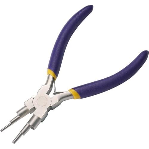 1 Pcs Carbon Steel Round Nose Pliers Hand Tool Jewelry Beads Pliers Steel Electronic Cutting Mini Pliers Wires Electron Tools