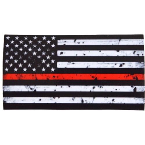 1pcs universal Imitate Old Red Line usa flag design popular decoration stickers and labels