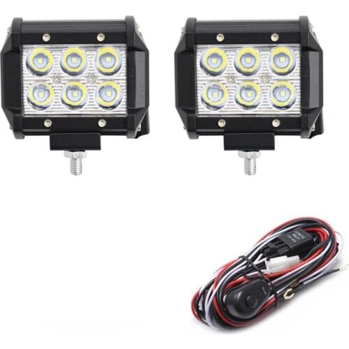 2Pieces 4 inch LED Work Light Bar Spot beam 30degre 6000K for Off road Trucks SUV Tractor Forklift Excavator 4WD Car Accessories