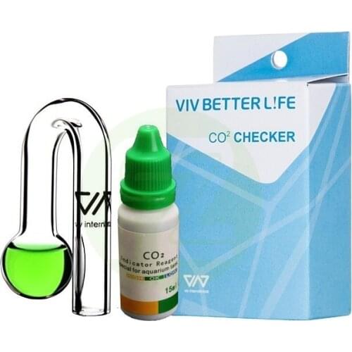 ADA Style VIV Glass Hang On Aquarium CO2 Testing Kit With Monitor And Long Time Last Test Liquid