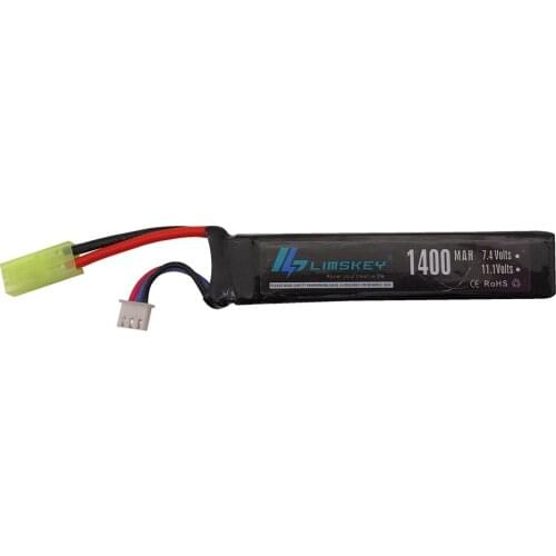 Limskey RC Lipo Battery 7.4V 1400mAh 25C Mini Airsoft Guns Battery RC Model Lipo Battery
