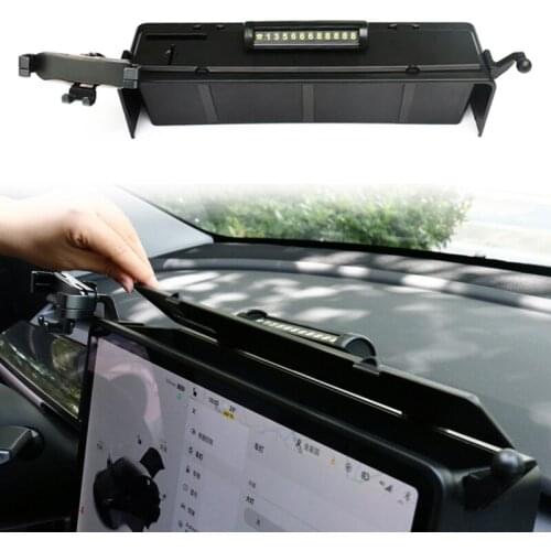 Car Mobile Phone Holder for Tesla Model Y Mobile Phone Holder Sunglasses Organizer Storage Box Interior Accessories