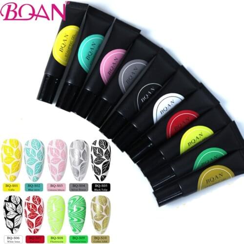 BQAN 8 ML Nail Art Stamping Gel UV LED Nails Printing Transfer Gel Soak Off Gels Nail Polish Lacquer For Nail Art Design