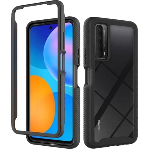 For HUAWEI P Smart 2021 Case Bumper 2IN1 Shockproof Transparent 360 Full Body Cover for Huawei Psmart 2021 Silicone Slim Fundas