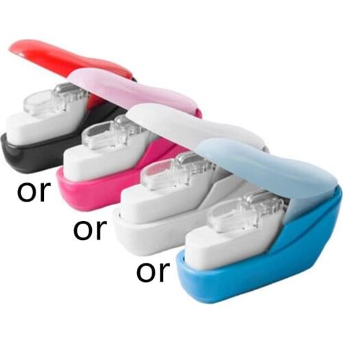 Color Stapleless Stapler Book Paper Stapling Stapler Mini Portable No Staples