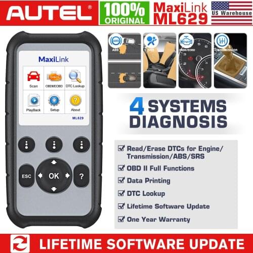 Autel ML629 Maxi Link Diagnostic Tool Auto OBD2 Scanner Code Reader ABS Airbag Code Reader Upgrade Autel ML619 AL619