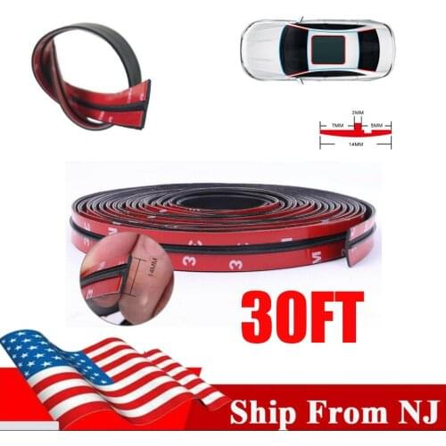 Ship From USA 30FT 19MM Car Auto Windshield Sticker Molding Sealing Strip Trim Flexible Defend Universal