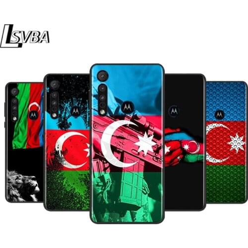 Azerbaijan Algeria Flag for Motorola G9 G8 G E7 E6 One Play Marco Hyper Fusion Stylus Power Edge Plus Black Phone Case