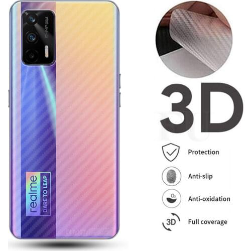 9D Curved Clear Carbon Fiber Screen Protector For OPPO Realme X50 5G 7 6 5 8 Pro Back Film Full Cover Realme XT X2 X7 8 8Pro