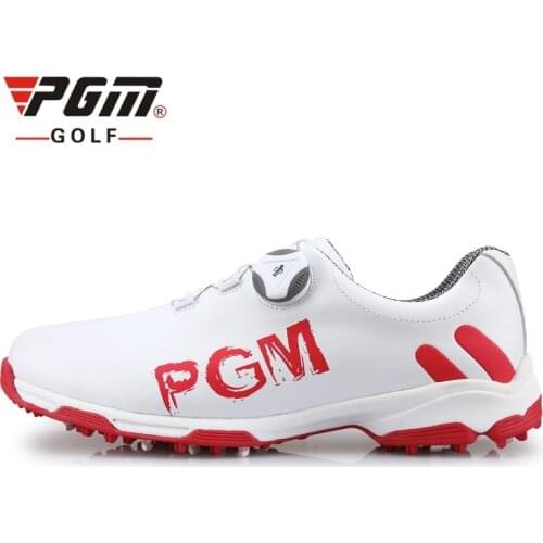 Mens Waterproof Sports Golf Shoes Patent Knobs Buckle Training Sneakers Man Breathable Anti-Slip Spikes Golf Shoes D0470