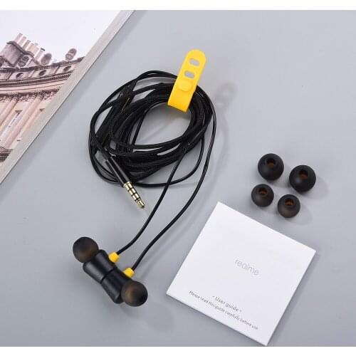 Realme 3.5MM Plug Earphone RMA155 In-Ear Headsets Magnetic Wired With Mic Earbud 2 For Realme 6 X2 Pro 2 Q2i V3 V5 Redmi Note 9s