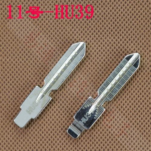 NO.11 HU39 Engraved Line Key Blade For Benz Scale Shearing Teeth Cutting Key Blank 2 IN 1