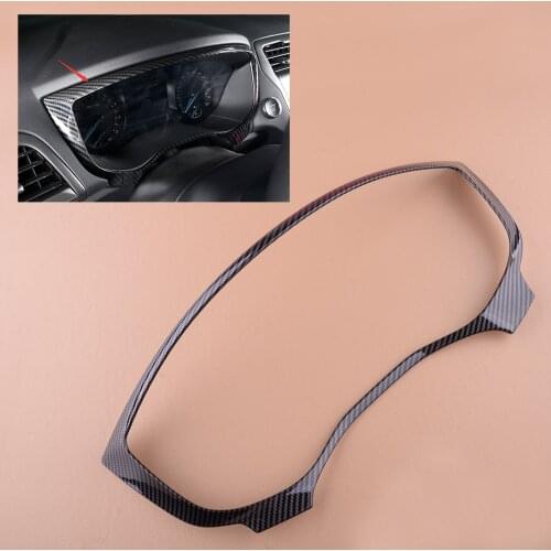 ABS Car Interior Dashboard Panel Frame Cover Trim Fit for Ford Fusion Mondeo 2017 2018 2019 2020 Carbon Fiber Texture