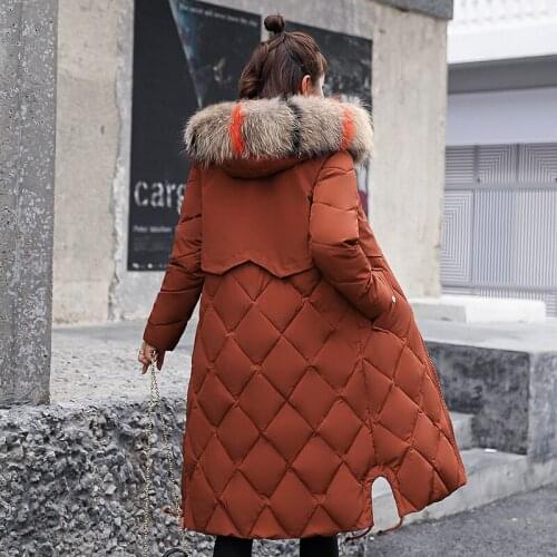 Cotton-padded Clothes Woman 2019 Winter New Pattern Long Fund Heavy Seta Lead Easy Cotton-padded Jacket Down Cotton Loose Coat