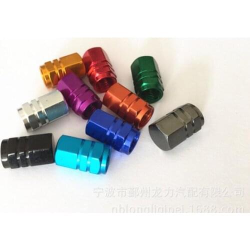 Whole Sale 1000pcs/lot hexagon Wheel Tyre Tire Valve Stems Air Dust Cover Screw Caps Car Truck Bike Valve Dust Cap Free Shipment