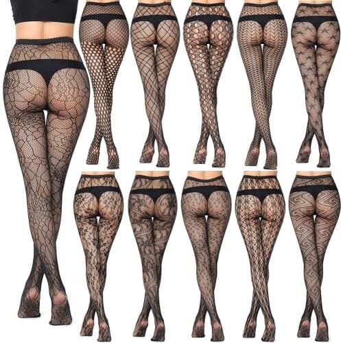 Sexy stockings bottom pantyhose fishing mesh jacquard socks