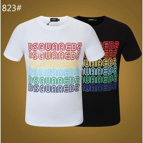Genuine Dsquared2-Men Graphic Print T-shirt, Gangster Shirt, customized products men clothing 823