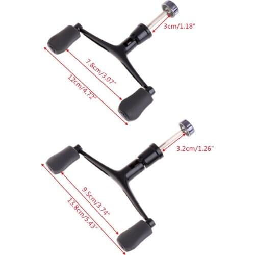 Fishing Handle Reel Double Knob Replacement Spinning Accessories Aluminum Alloy
